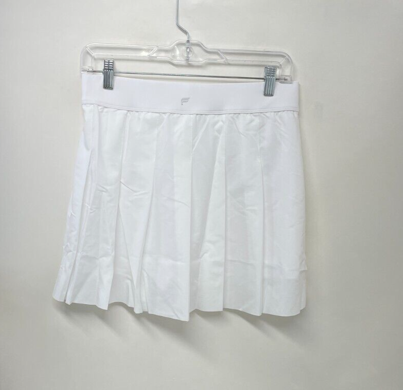 Fabletics Womens M Pleated Skirt With Built-In Skort Golf Tennis Classic White
