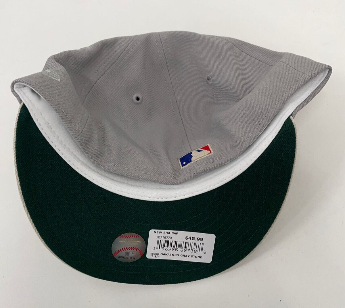 Oakland Athletics A's Mens 7 1/4 Gray Stone Hat Baseball MLB 30th Anniversary