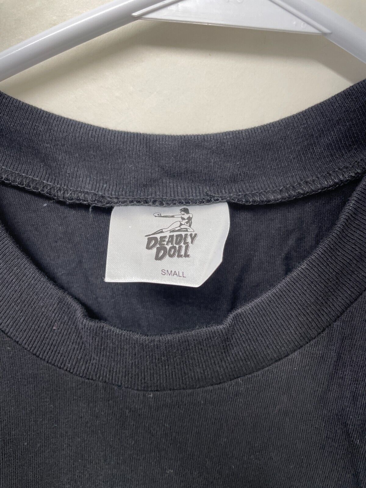 Deadly Doll Womens S Doomed Bad Mood Tank Top Muscle Tee Shirt Black Round Neck