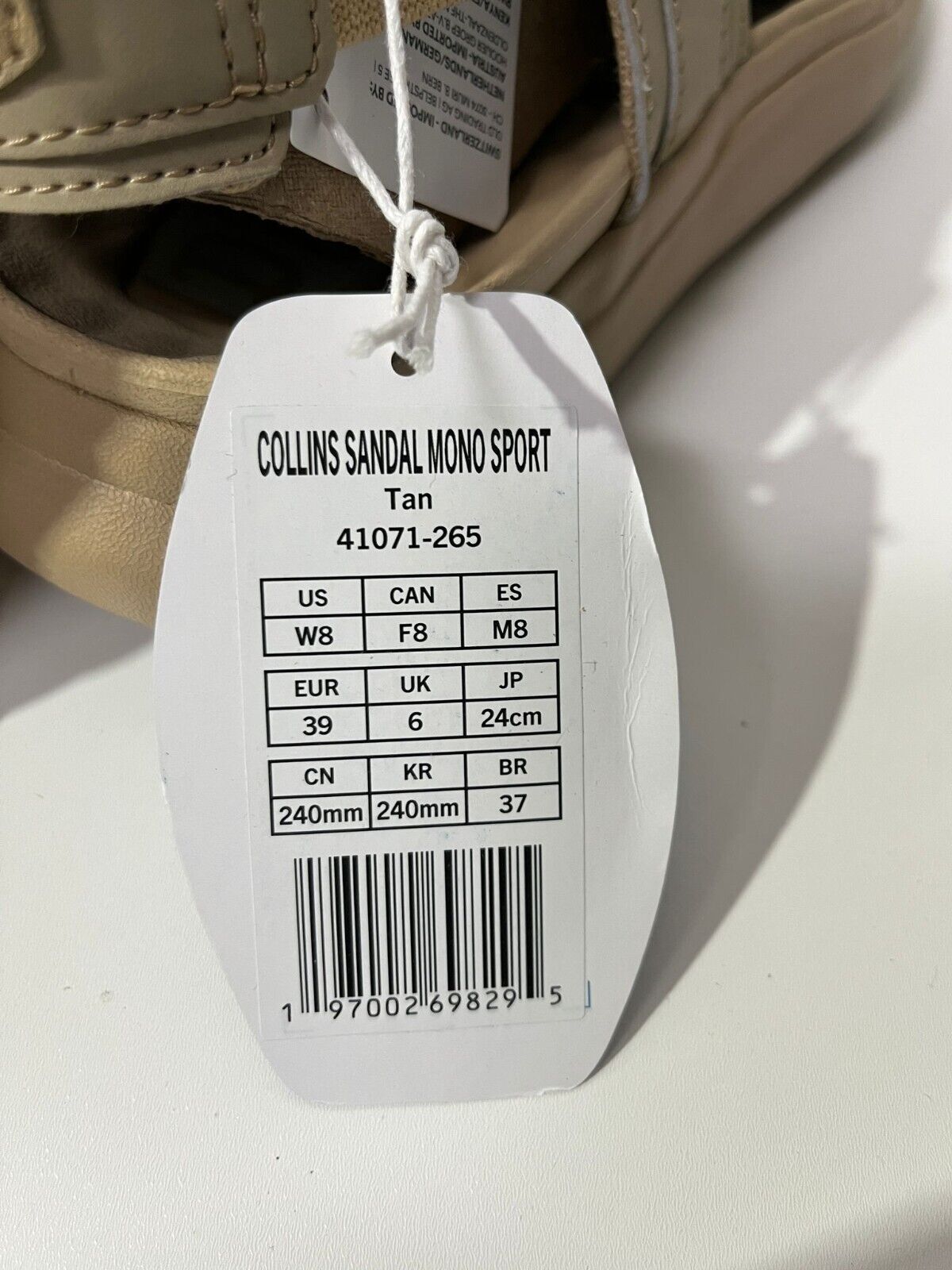 Hey Dude Woman's Size 8 Collins Sandal Mono Sport Tan 41071-265