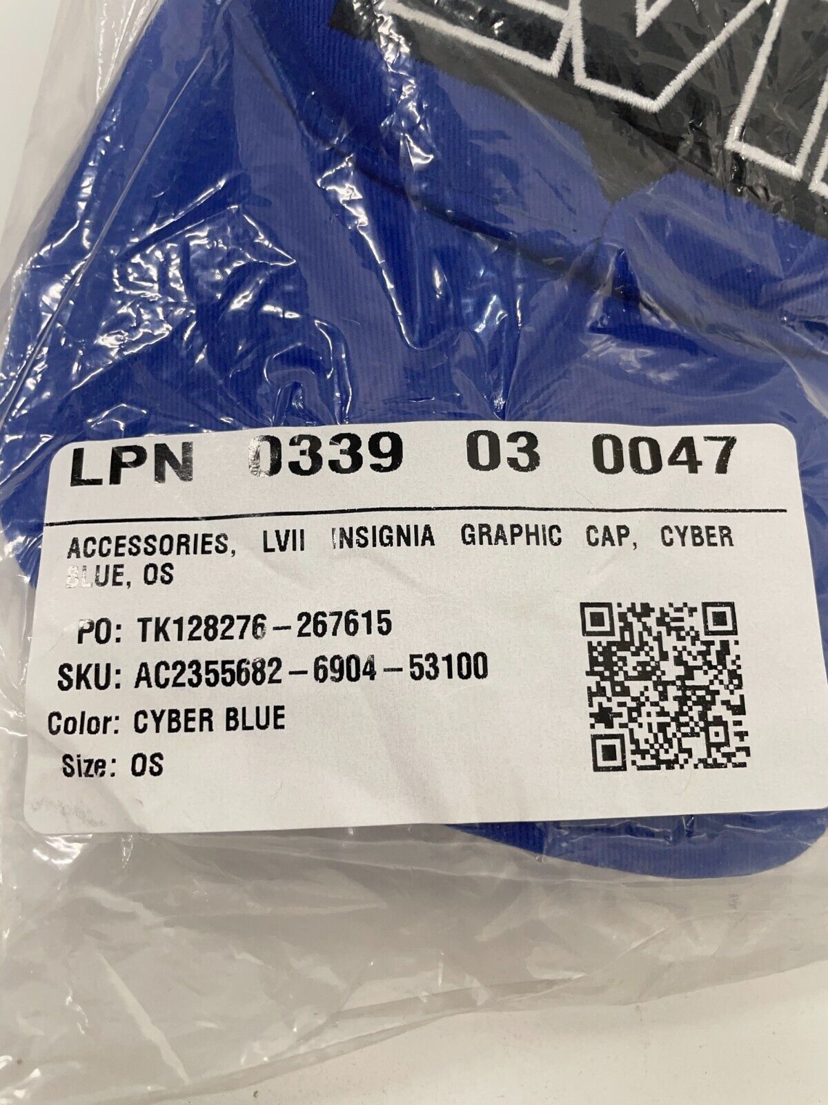 Savage Fenty One Size Limited-Edition LVII Hat Cyber Blue Pony Tail Adjustable