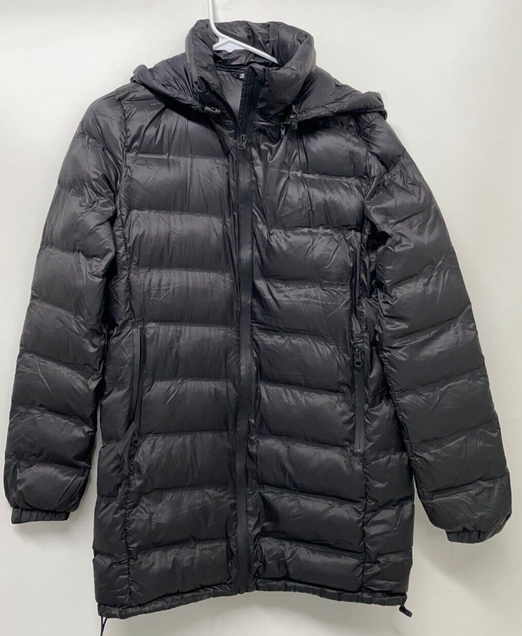 Zara Womens Packable Quilted Coat Long Jacket Puffer Zip Up Black 4341 B Squared Liquidation