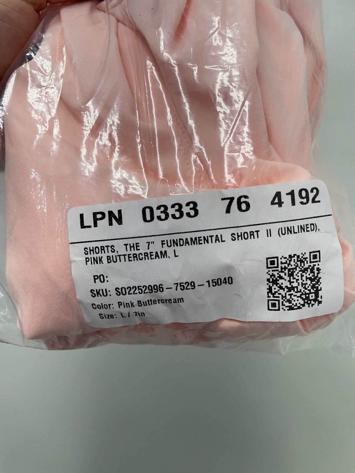 Fabletics Mens L The Fundamental Short II Unlined 7in Pink Buttercream S02252996
