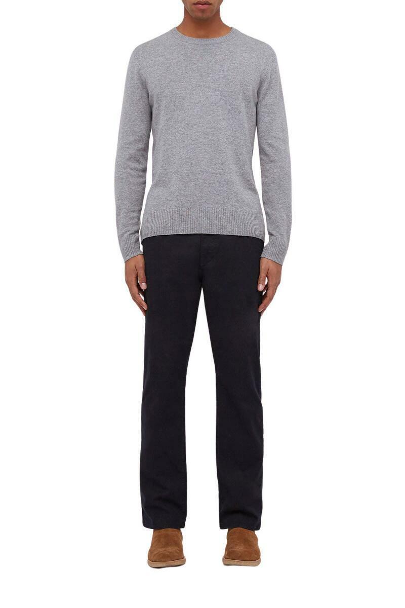 BLDWN Baldwin Mens L Heather Gray Leader Wool & Cashmere Crew Neck Sweater