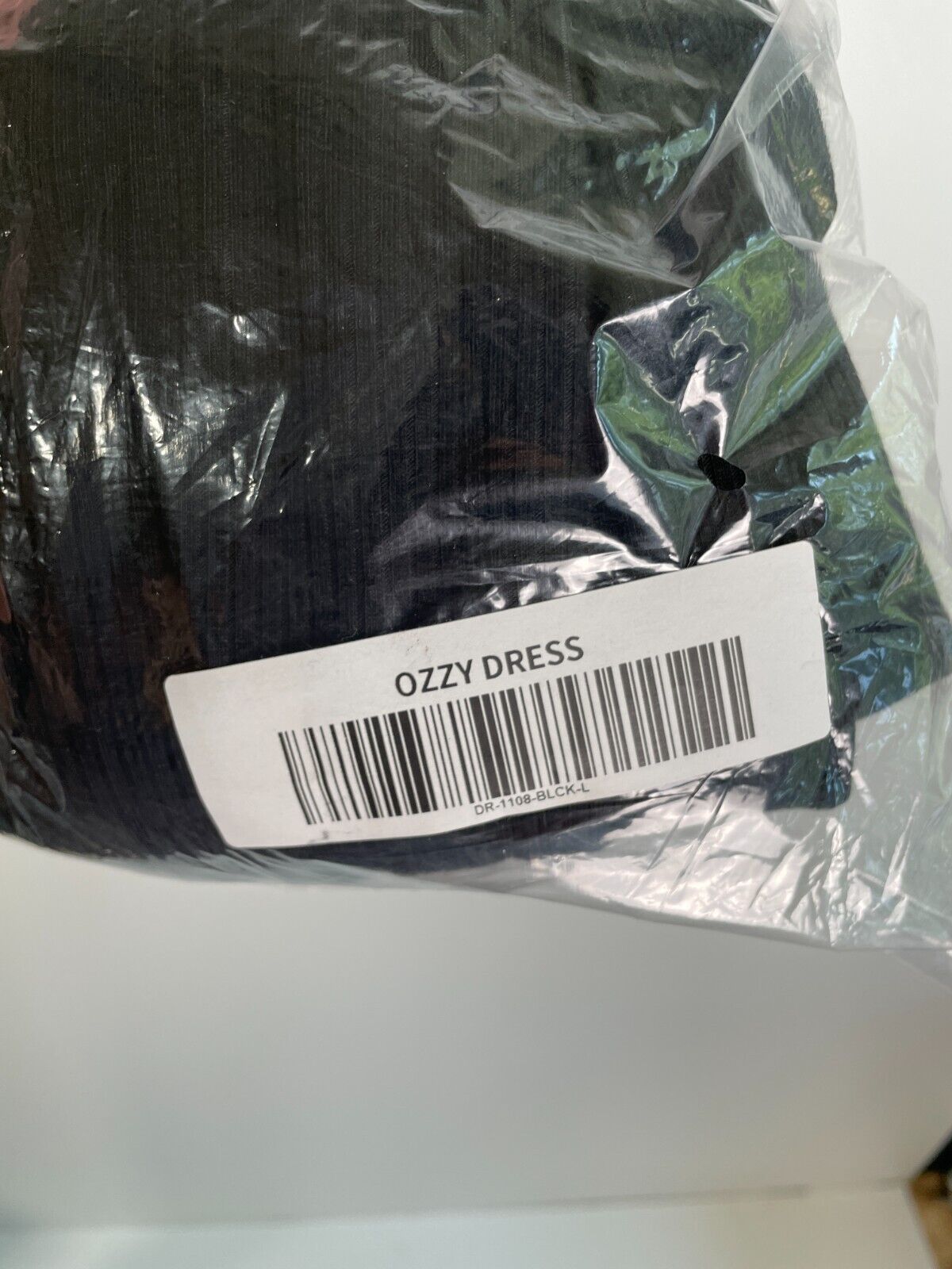 Lala Womens L Ozzy Ribbed Oversized Midi Dress Black Mock Neck Boxy DR-1108