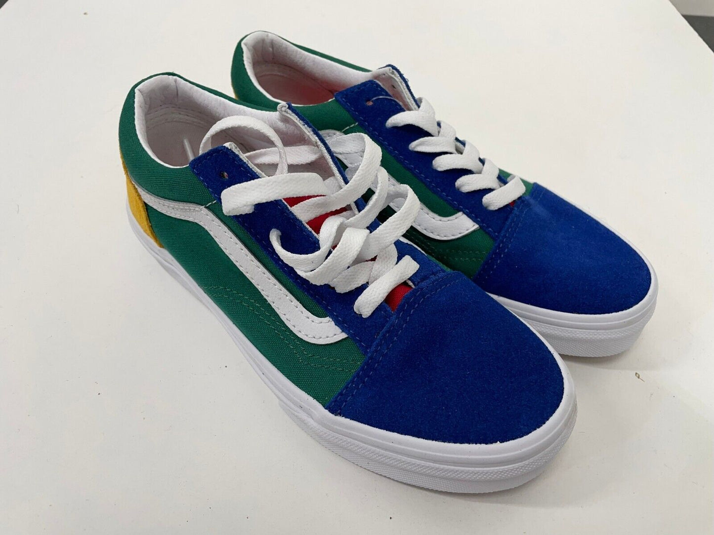 Vans Kids 3 Yacht Club Old Skool Sneaker Shoes Colorblock Canvas Boys Girls