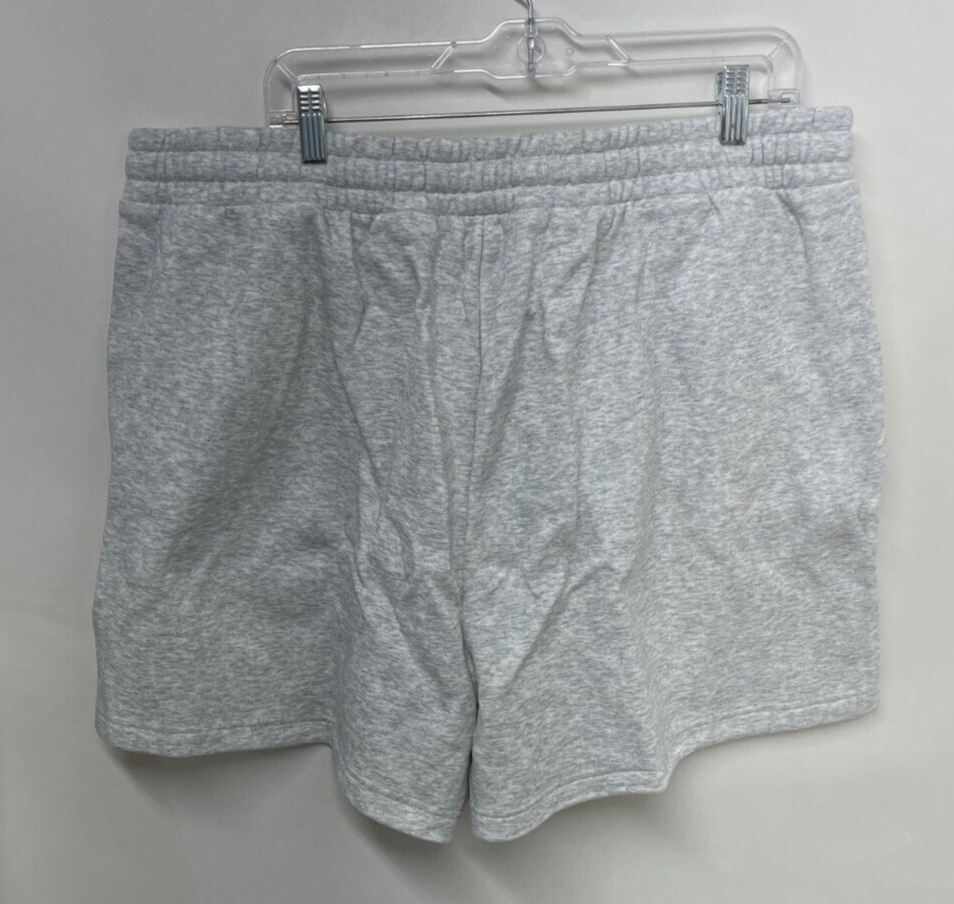 Fabletics Women's Plus 2X Go-To Drawstring Sweatshort Light Grey Heather NWT