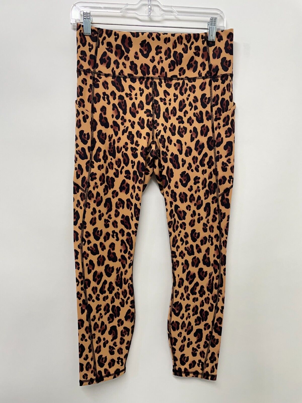 Fabletics Womens L Oasis PureLuxe High-Waisted 7/8 Legging Natural Leopard NWT