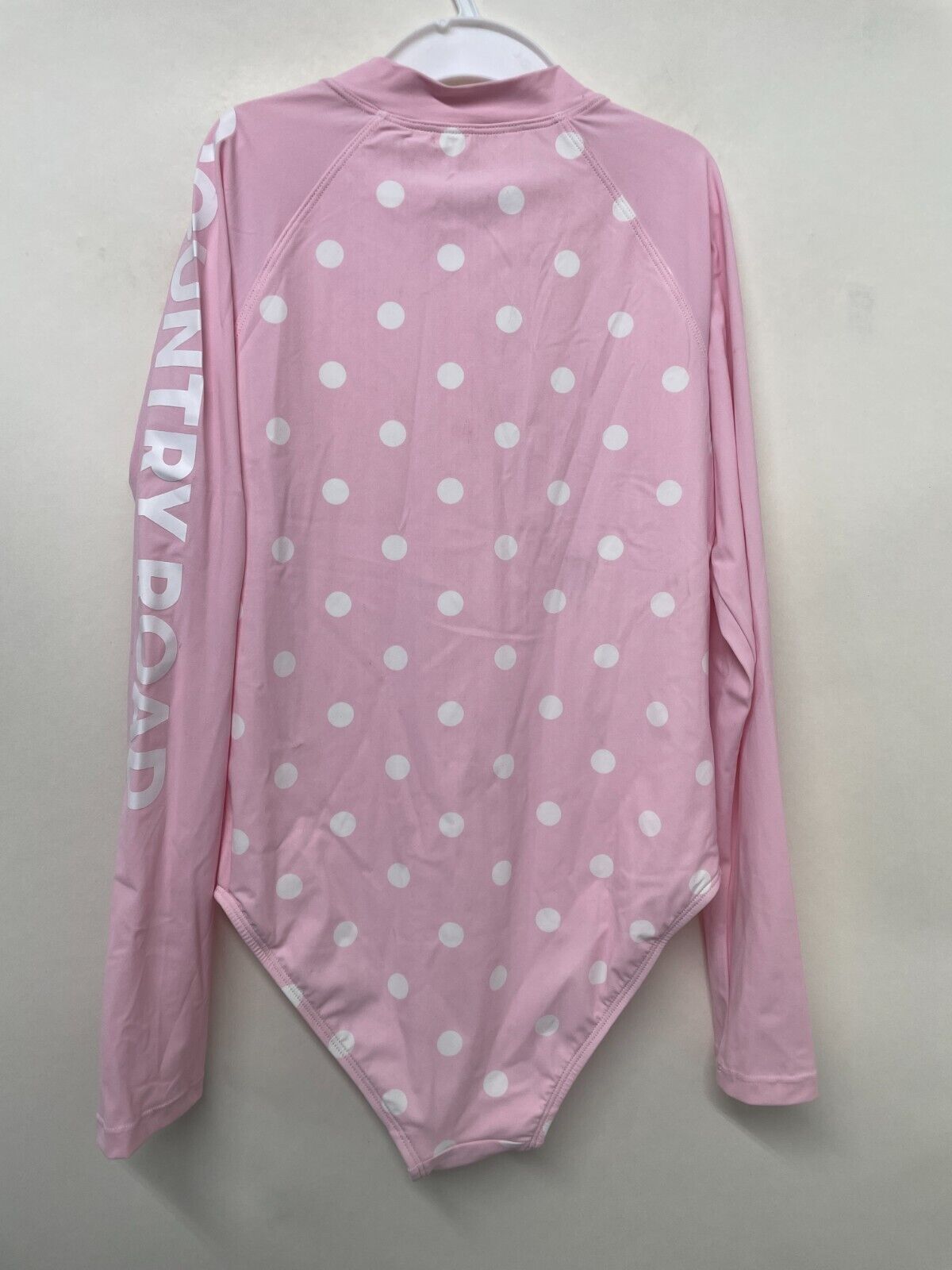 Country Road Girls 10 Logo Spot Swimsuit Pale Pink Polka Dot Swimwear 60278904