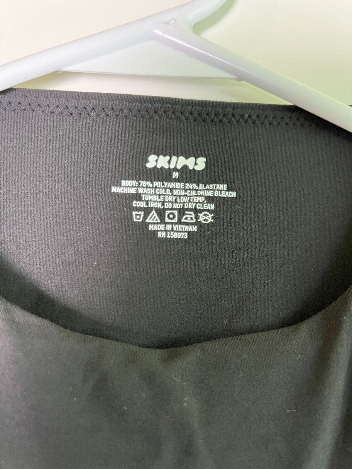 SKIMS Women's M Fits Everybody Cut Out Open Back Long Maxi Dress Onyx Black