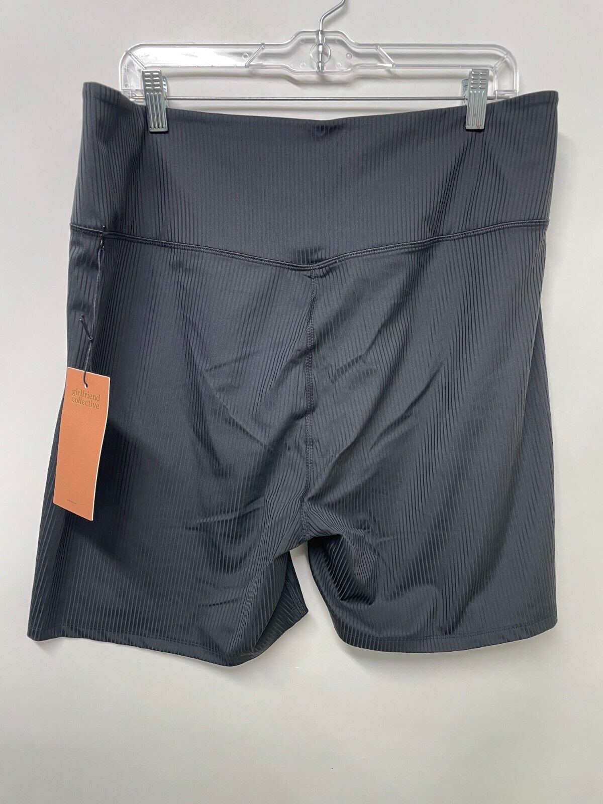 Girlfriend Collective Women's Plus XXXL RIB High-Rise Bike Short Black 8.5" NWT