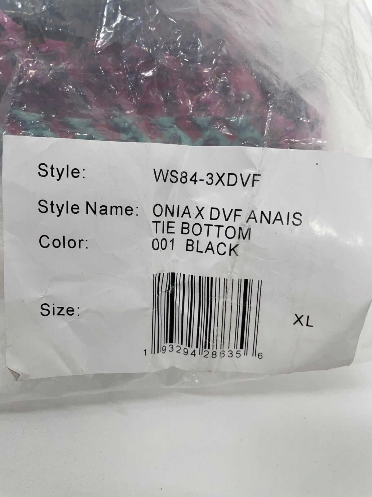 Onia X Diane Von Furstenberg Womens XL Anais Tie Bottom Op Art Print Multicolor