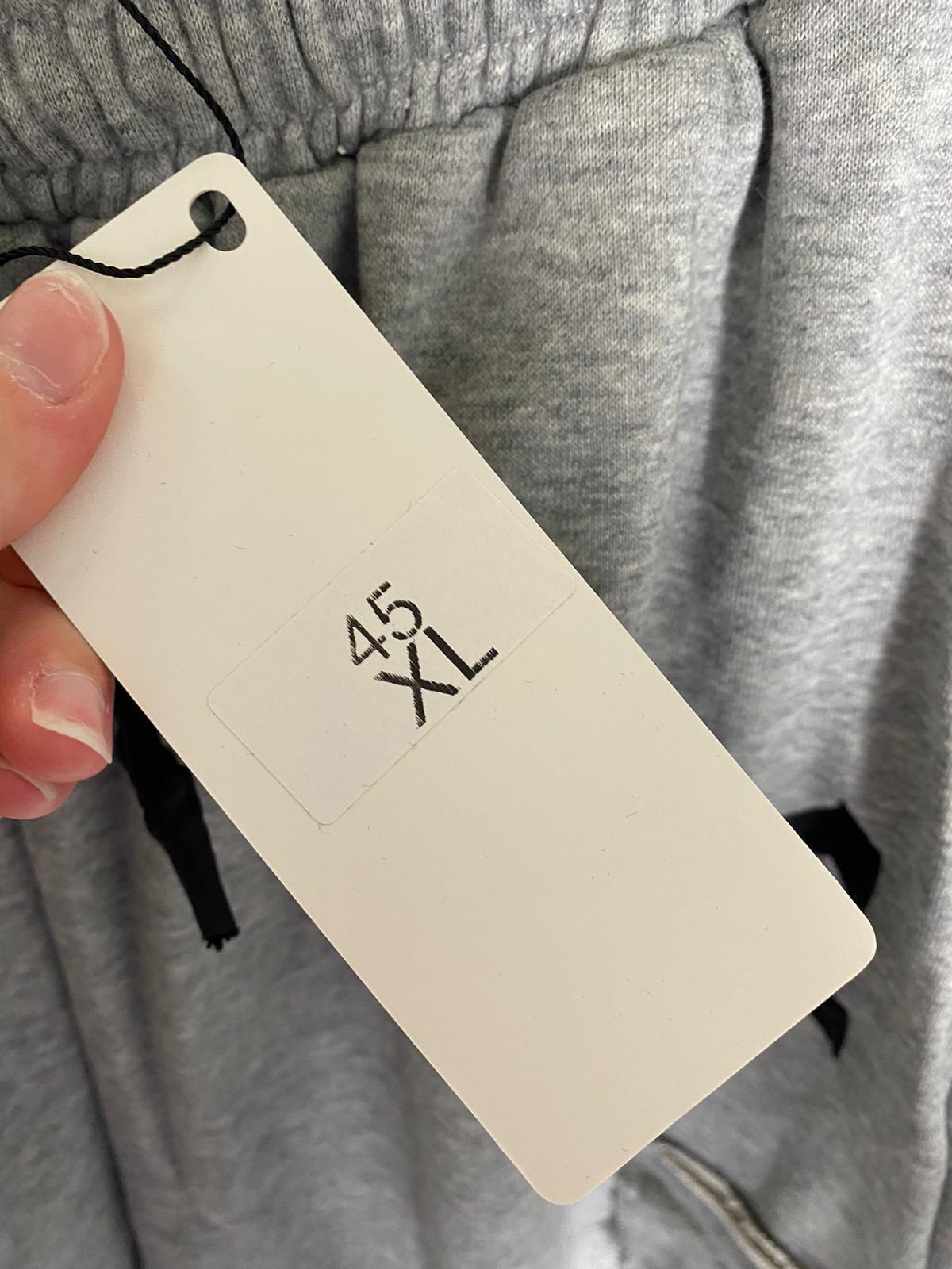 Niepce Mens XL Light Grey Japanese Fleece Sweat Shorts Cyber Punk Cotton Ares