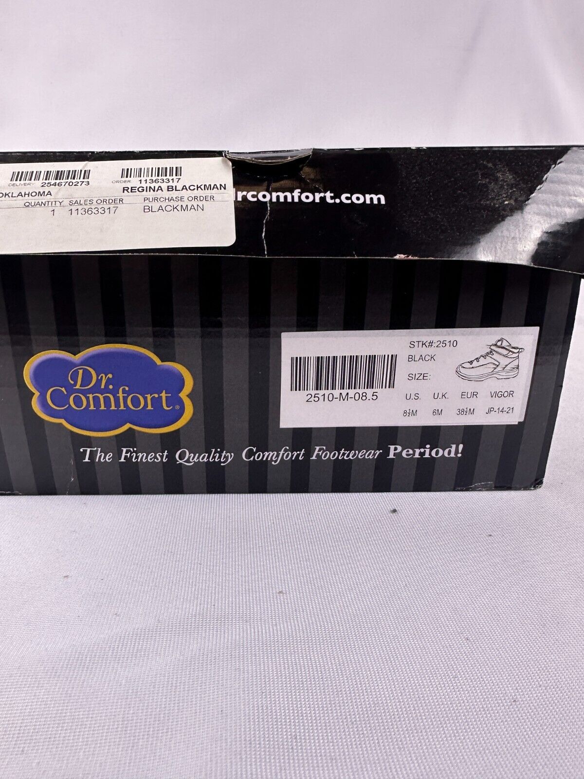 Dr. Comfort Womens 8.5 Vigor Stitched Black Diabetic Hiking Ankle Boots 2510