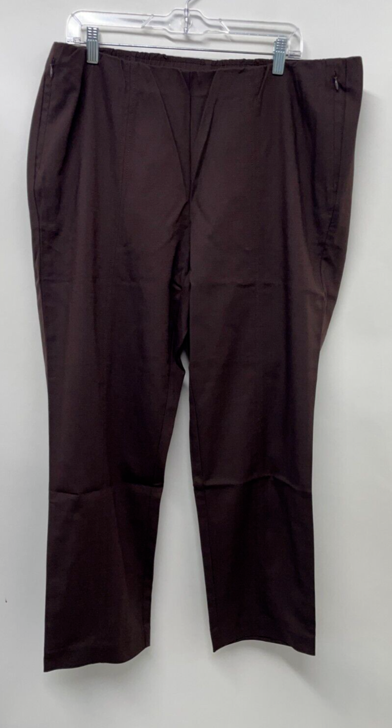 J. Jill Women's Plus 18 Essential Cotton-Stretch Pant Chocolate Brown 215771 NWT
