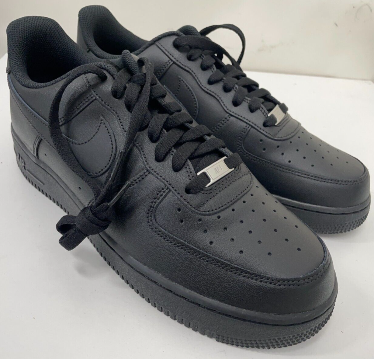 Nike Air Force 1 Mens 11 Supreme 07 Low Top Sneakers Triple Black 315100-001