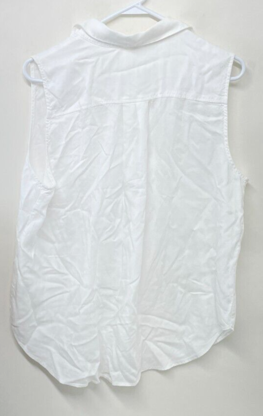 Cloth & Stone Women's XL Sleeveless Hipster Top White Button-Down anthropologie