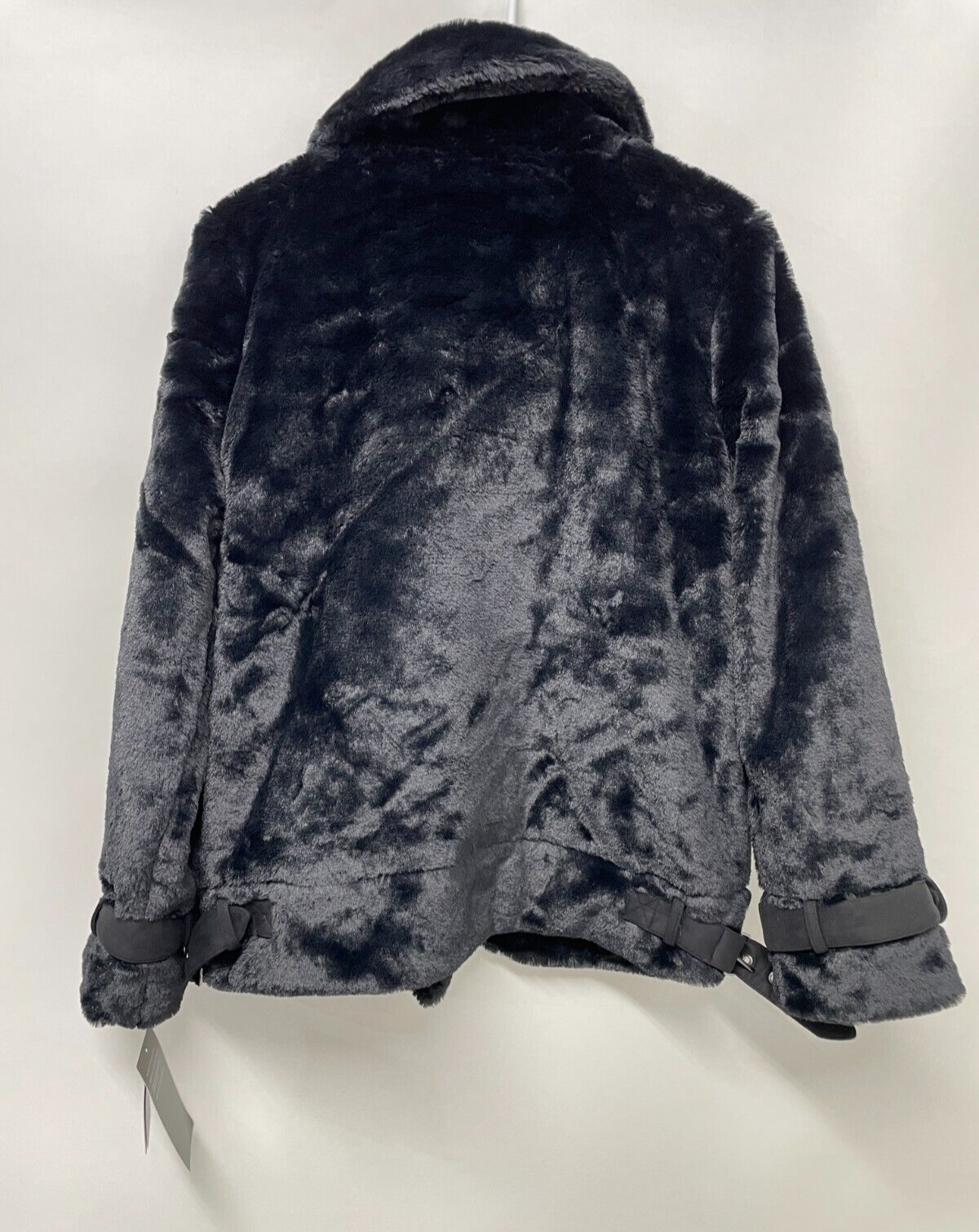 Cuddl Duds Women's S Plush Moto Jacket Black Full Zip Relaxed Fit CD8125113 NWT