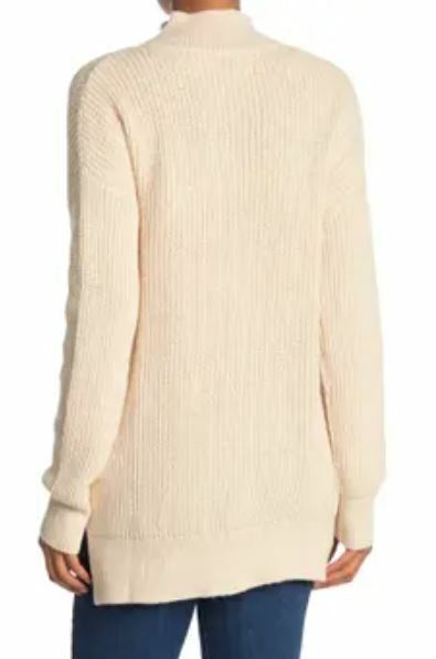 Abound Womens S Beige Oatmeal Light Heather Cozy Mock Neck Dolman Tunic Sweater