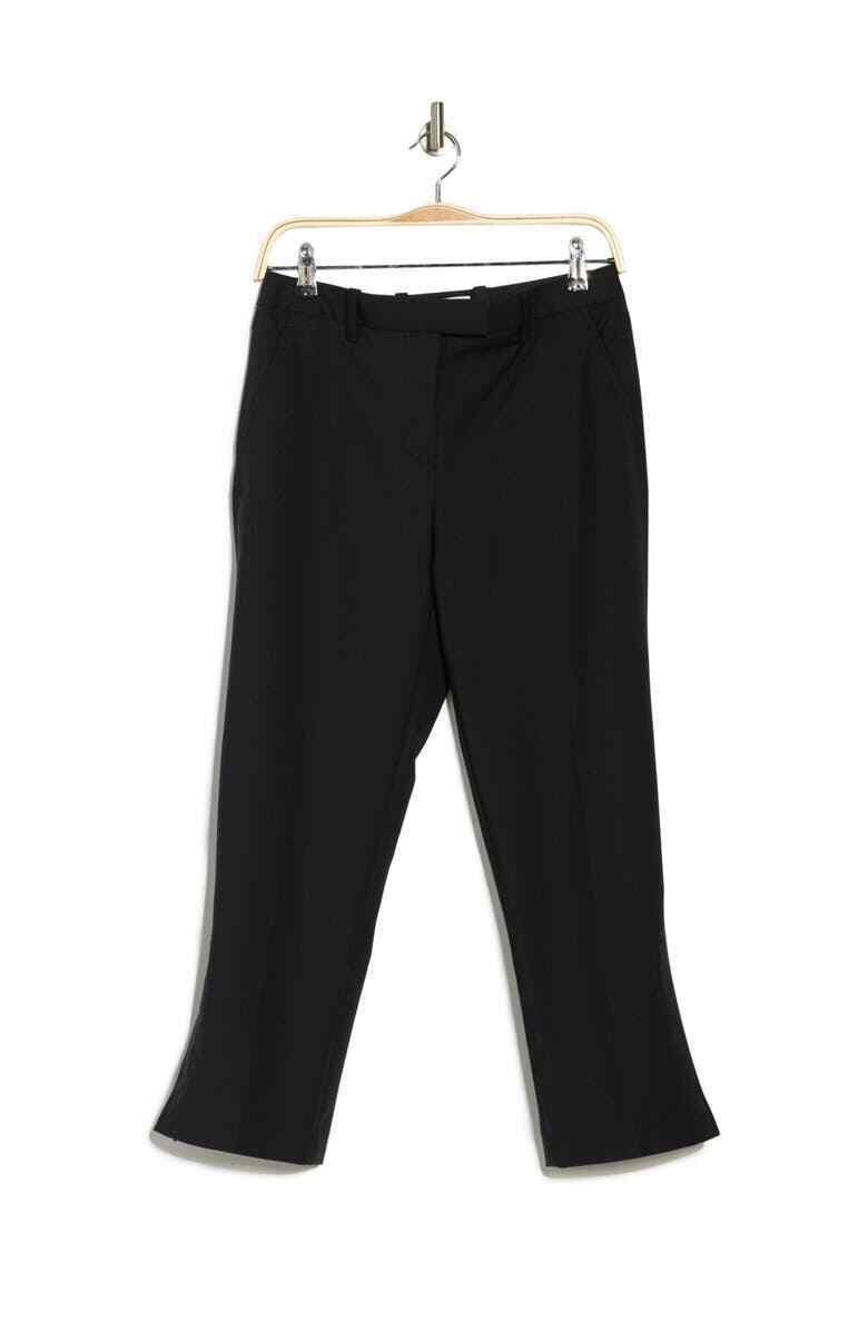 3.1 Phillip Lim Womens 2 Black Cropped Kick Flare Pants Dress Cotton Blend NWT