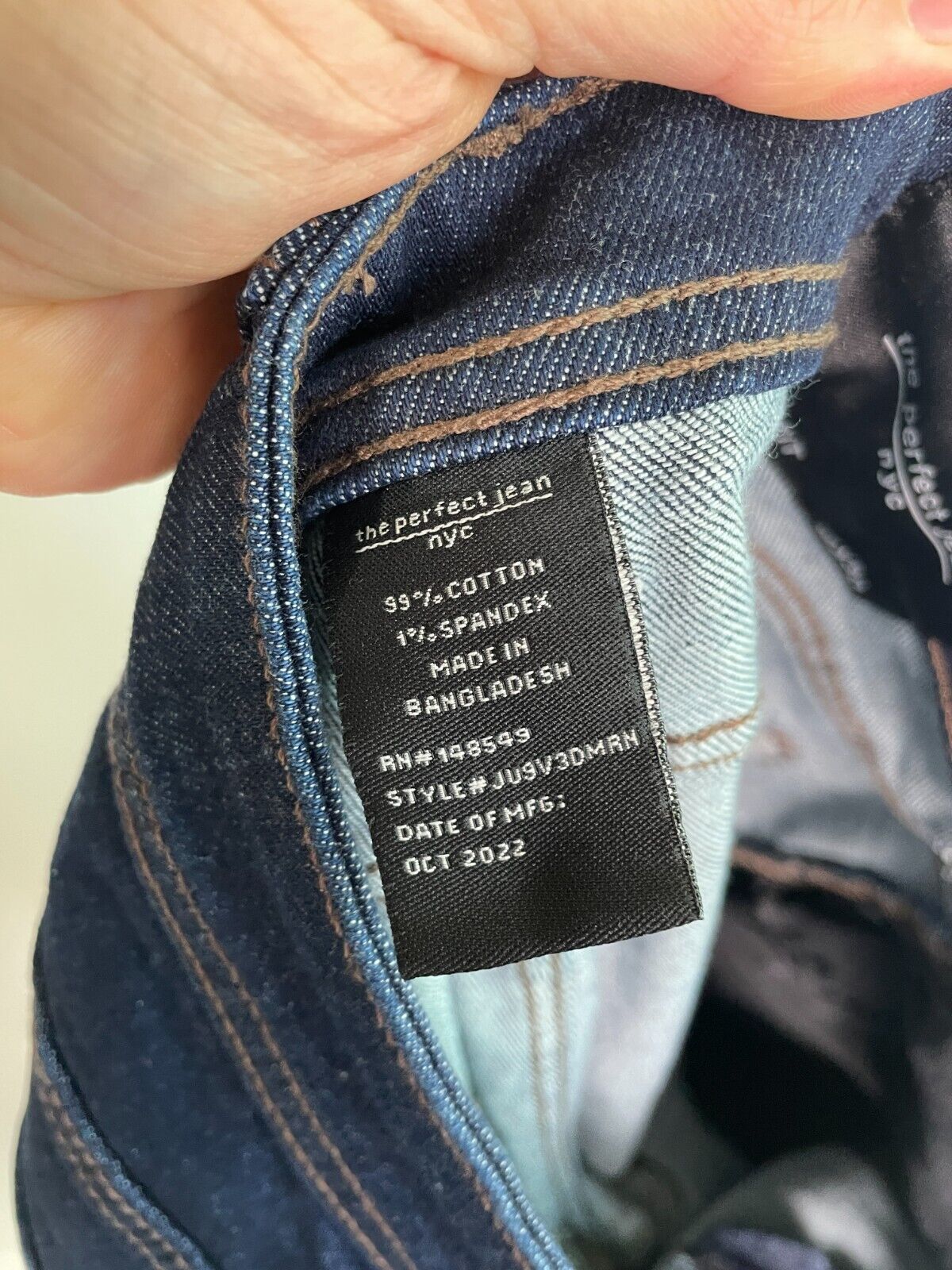 The Perfect Jean Mens 36x30 Athletic Fit Tapered 99% Cotton Denim Mariner Blue