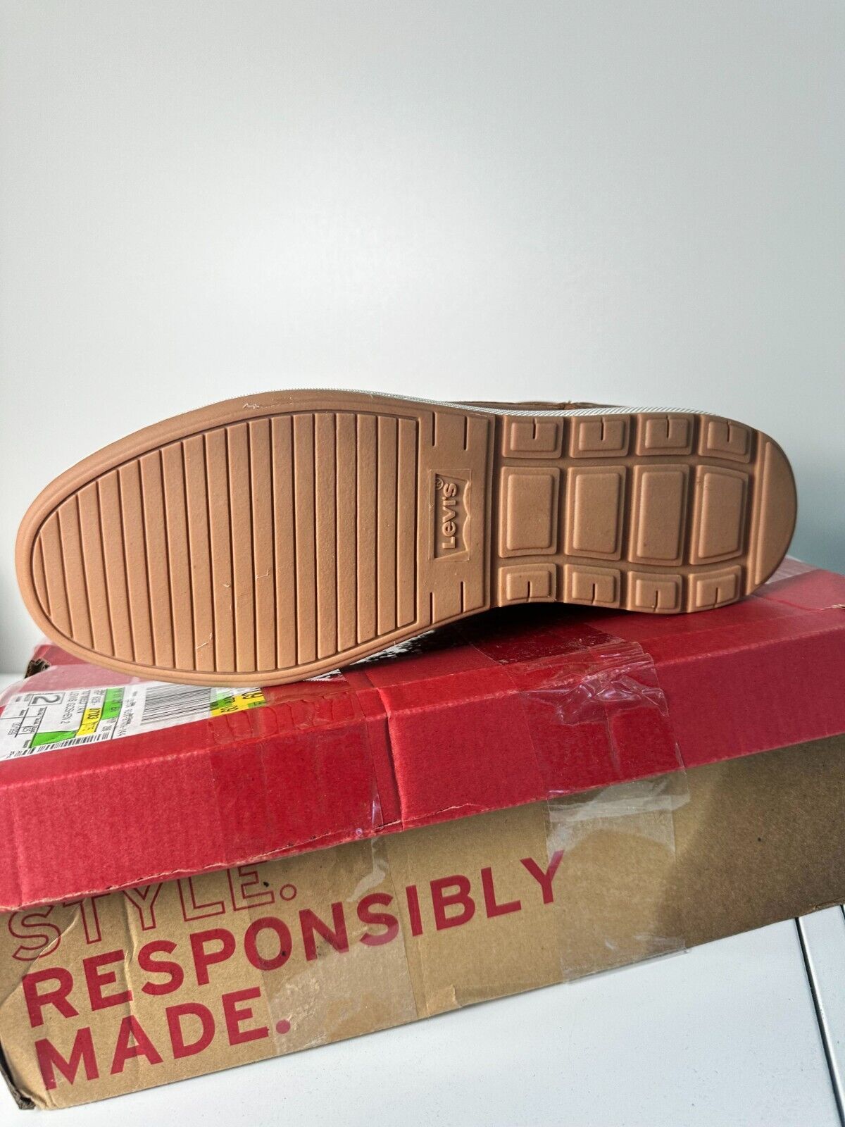 Levi's Men's 10 Goshen 2 Vegan Nubuck Casual Sneaker Shoes British Tan 500-13252