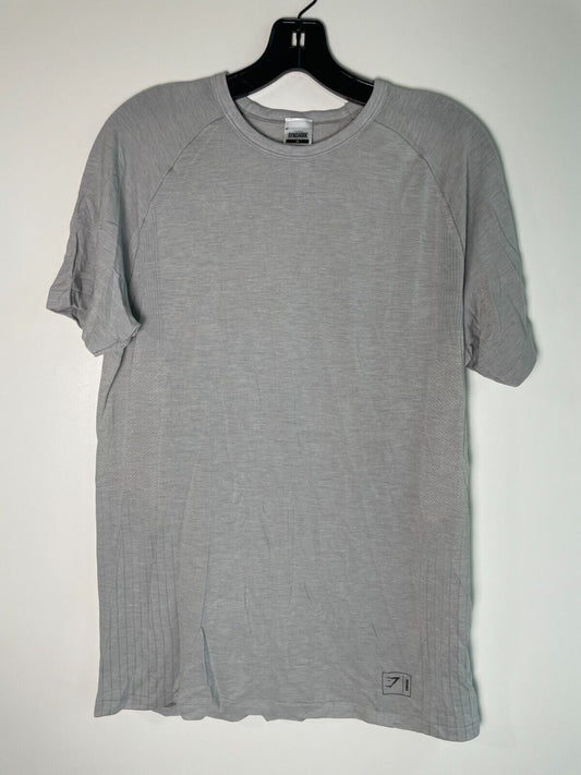Gymshark Mens M Arrival Regular Fit T-Shirt Gray Crew Neck Short Sleeve GMST5257