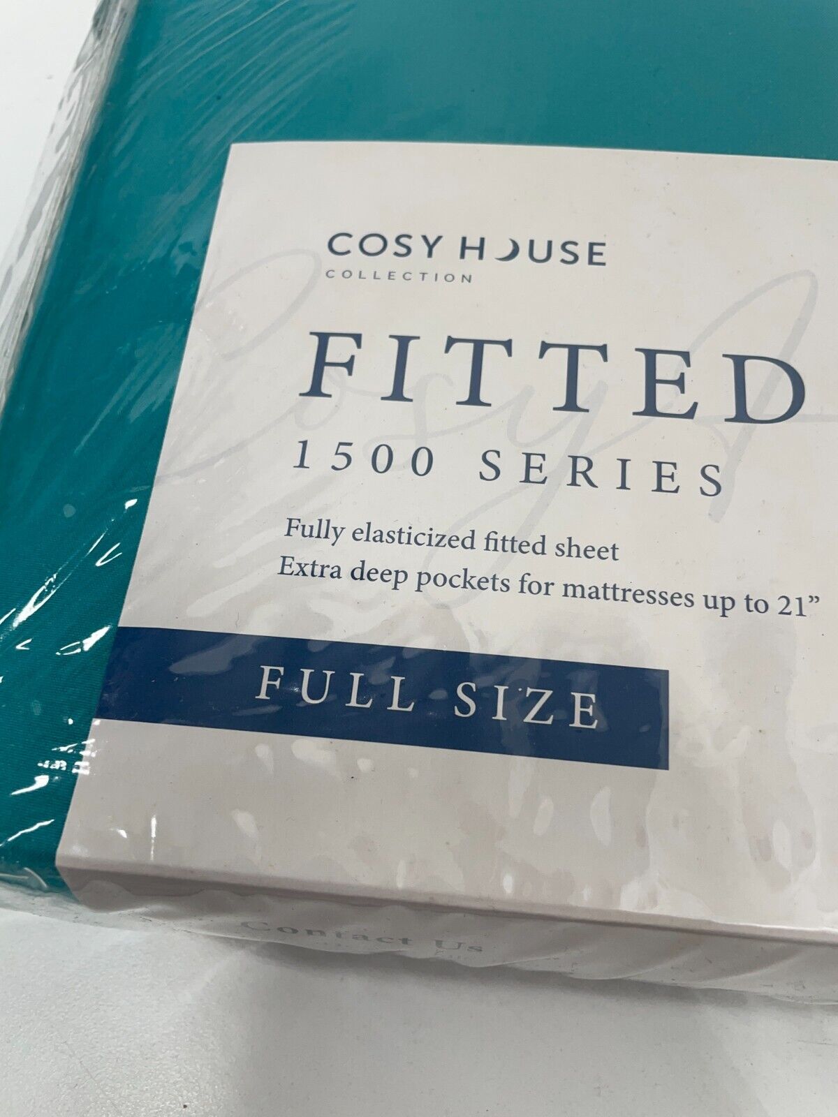 Cosy House Full Size 1500 Series Bed Fitted Sheet Set Turquoise WG1038