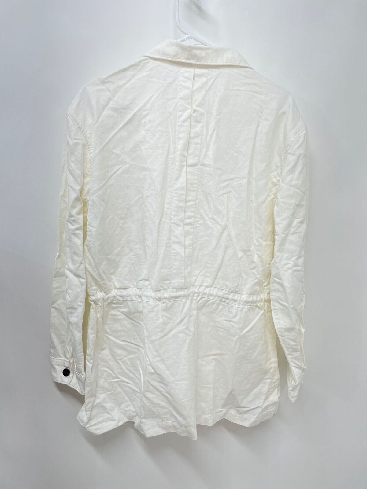 Faherty Womens M Larkspur Jacket Blazer Cotton Linen White Button Down Cargo