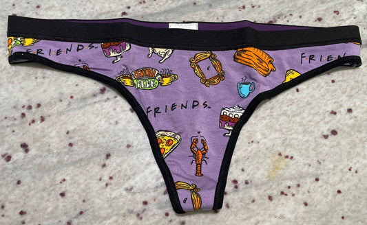 MeUndies Women's S Friends The One With MeUndies Thong Purple Panty Underwear