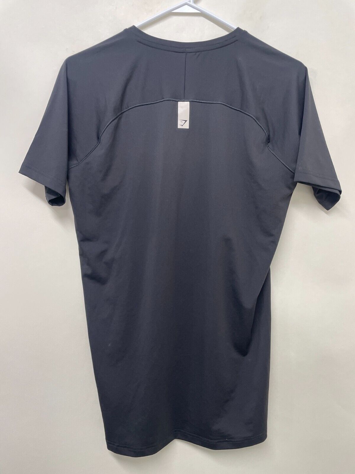 Gymshark Mens S Veer Athletic T-Shirt Black Slim Fit Short Sleeve GMST4420-BK