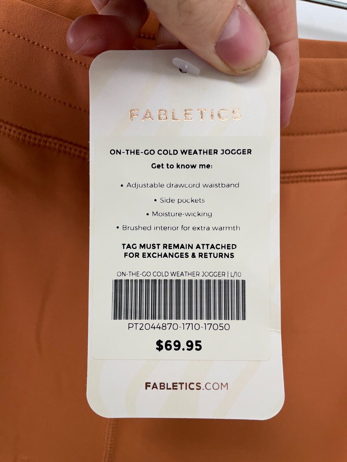 Fabletics Women's 10 On-the-Go Cold Weather Jogger Sequoia ThermaFlex PT2044870