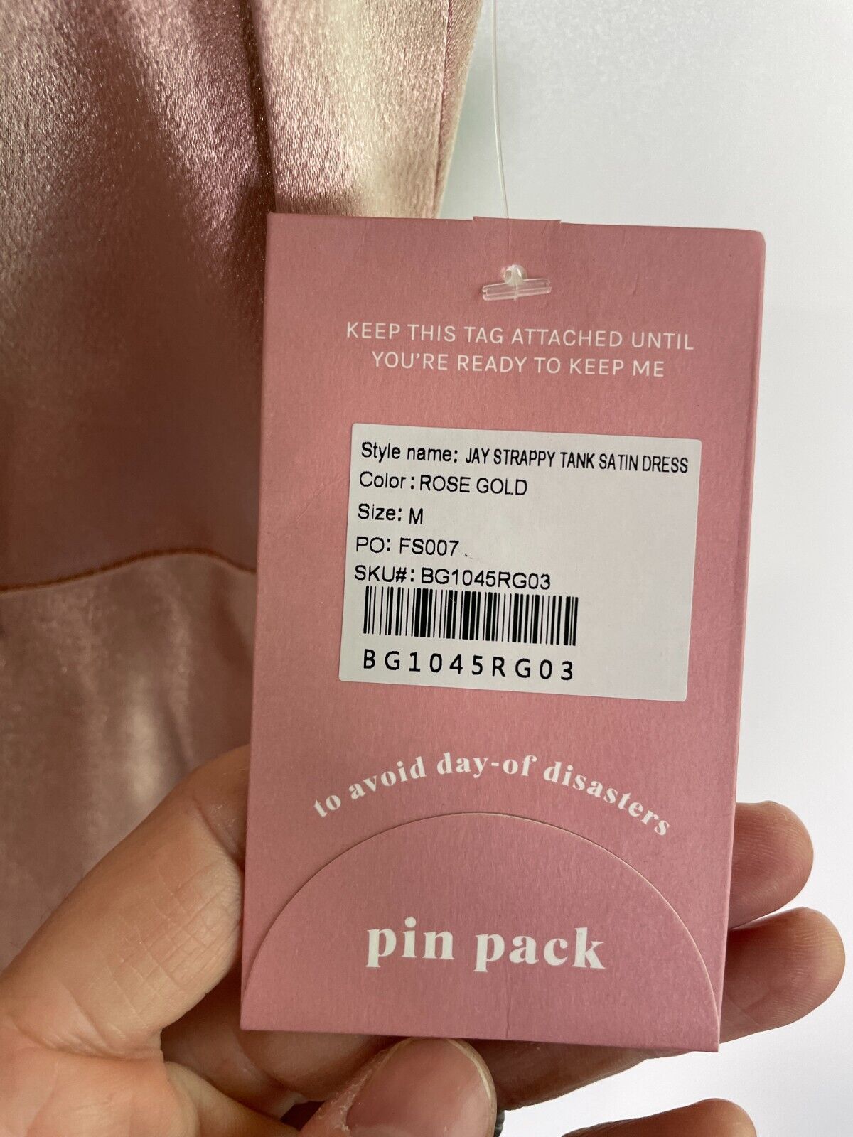 Birdy Grey Womens M Jay Strappy Tank Satin Bridesmaid Dress Rose Gold BG1045RG03