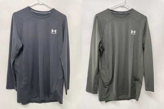 Under Armour Mens M Lot of 2 Fitted HeatGear Armour Long Sleeve T Shirts 1361506