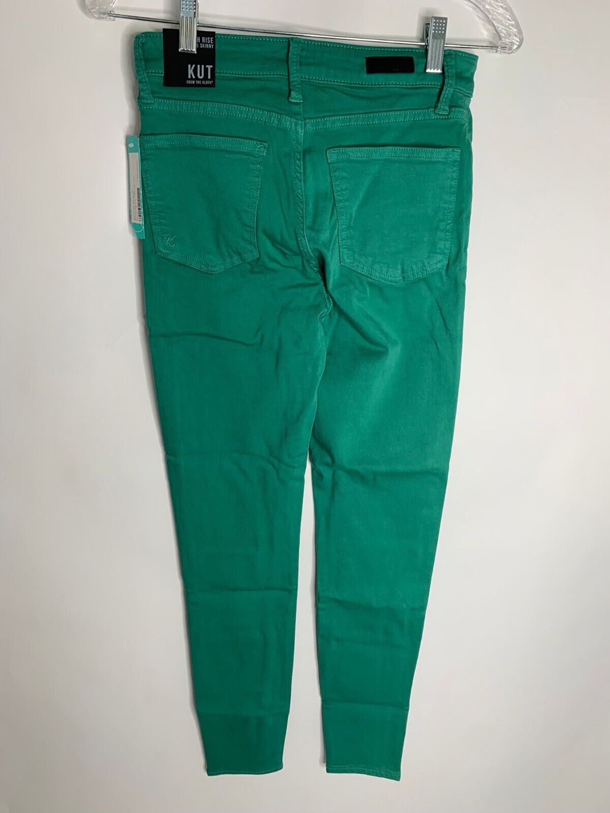 Kut from the Kloth Womens 2 Peacock Green High Rise Ankle Skinny Jeans Bhody