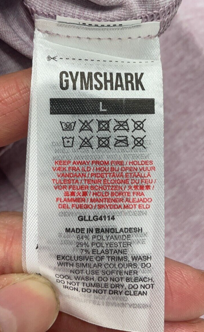 Gymshark Women L Adapt Marl Seamless Leggings Light Purple Ankle Length GLLG4114