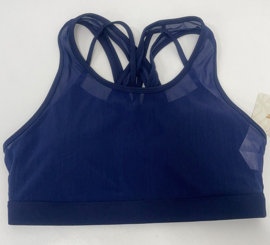 Fabletics Womens L Faye High Impact Crossback Sports Bra Deep Navy BA2045971