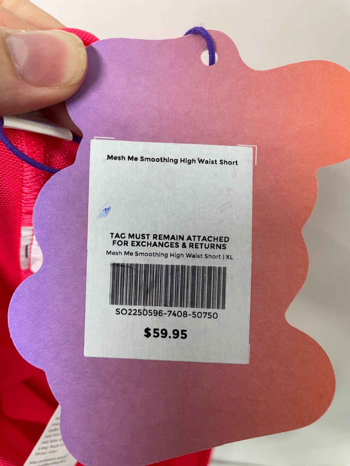 Yitty Women's XL Mesh Me Smoothing High Waist Short Neon Pussy Pink No Show NWT