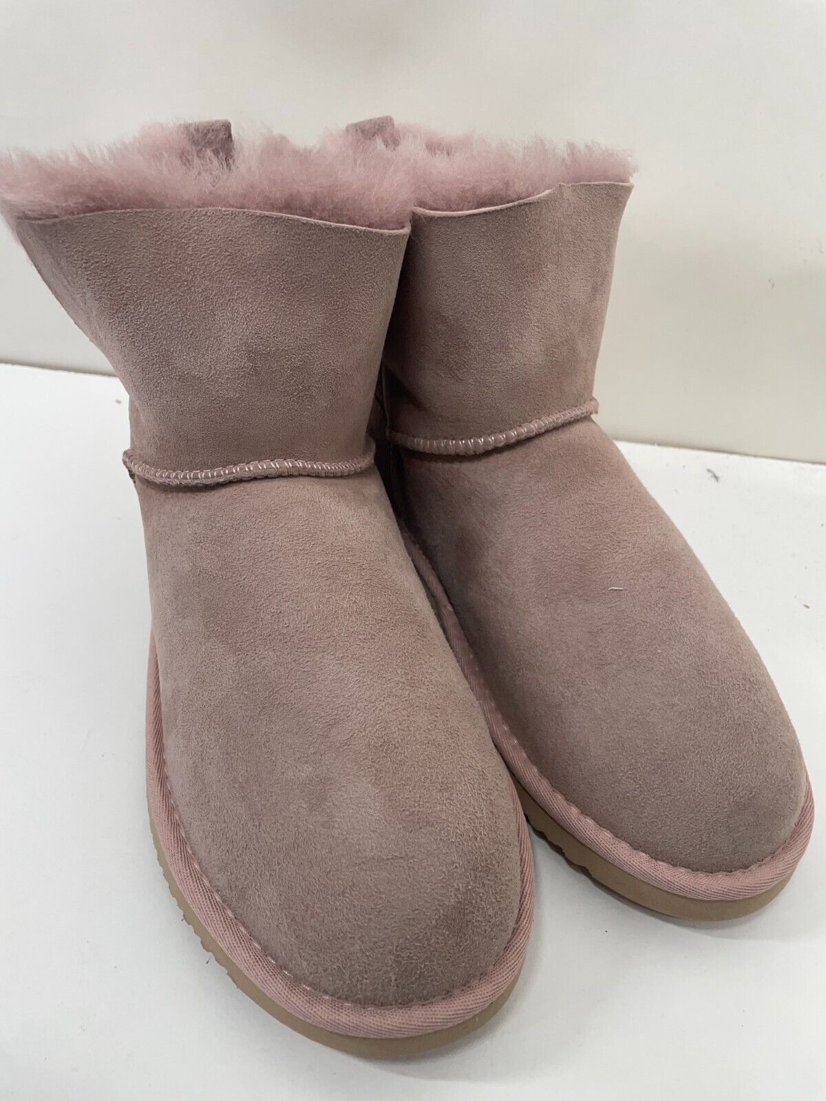 Fireside by Dearfoams Womens 10 Perth Genuine Shearling Foldover Boot Slipper