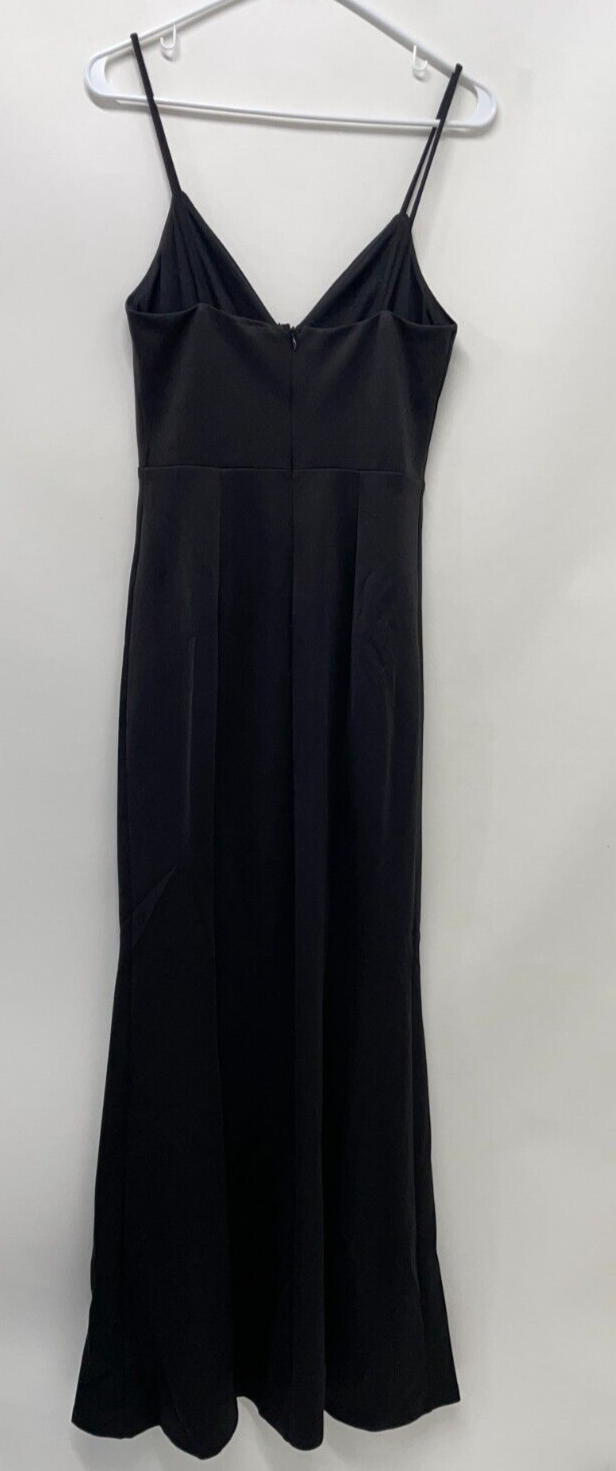 Showpo Womens 6 Dare To Dream Split Maxi Dress Black Sleeveless V-Neck Bodycon