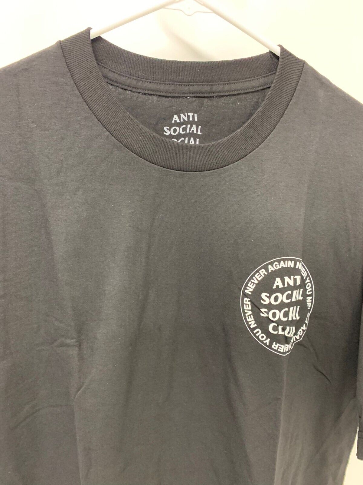 Anti Social Social Club Mens L Never Again Never You Black T Shirt ASSC