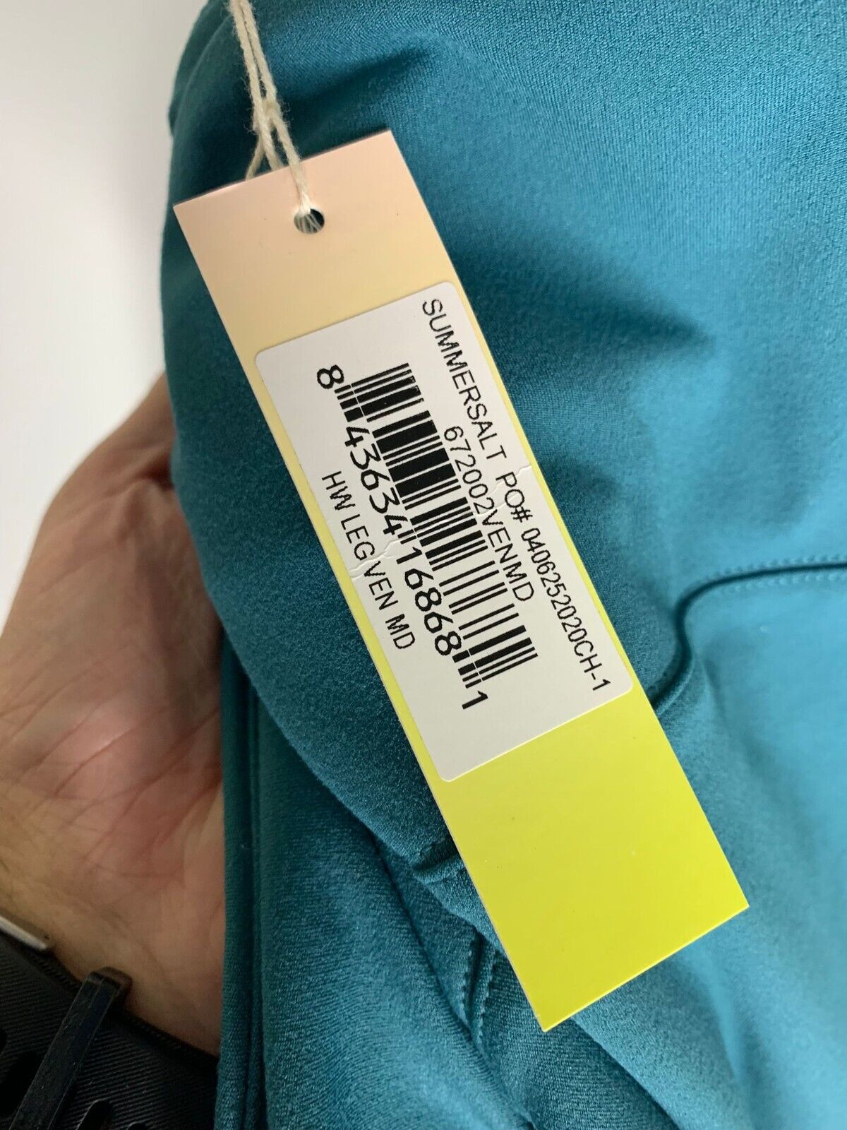 SummerSalt Womens M High Waist Legging The Brushed Venetian Blue Teal