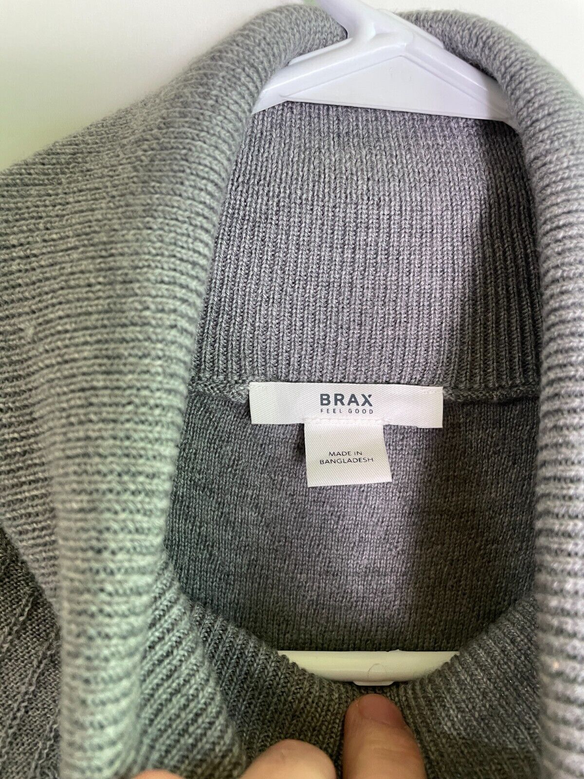 Brax Men's XL Brian Structured Pattern Turtleneck Pullover Sweater Gray Wool