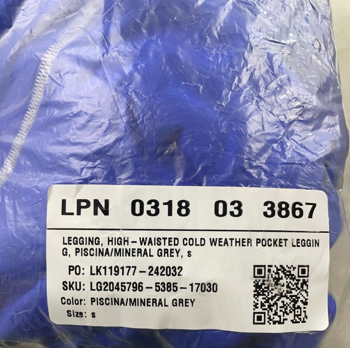 Fabletics Womens S Therma-Flex High-Waisted Pocket Leggings Blue LG2045796-5385