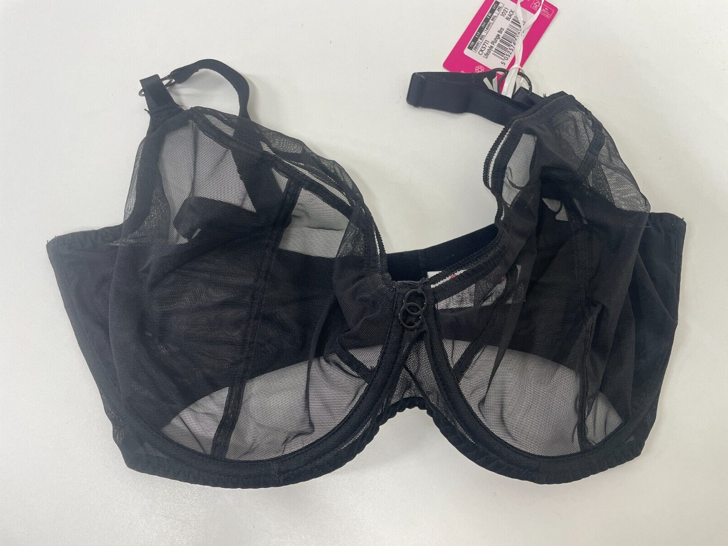 Curvy Kate Womens 36L Lifestyle Plunge Bra Black Fully Sheer Adjustable CK5711