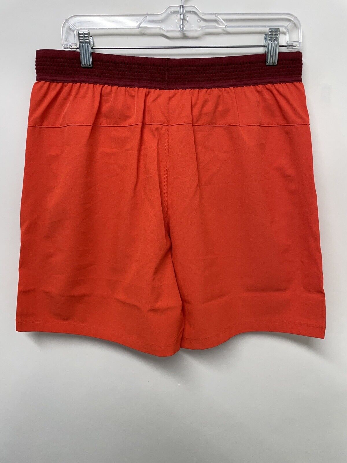 Fabletics Mens M The Fundamental 7" Short Lined Fire Orange Athletic Pull On Gym