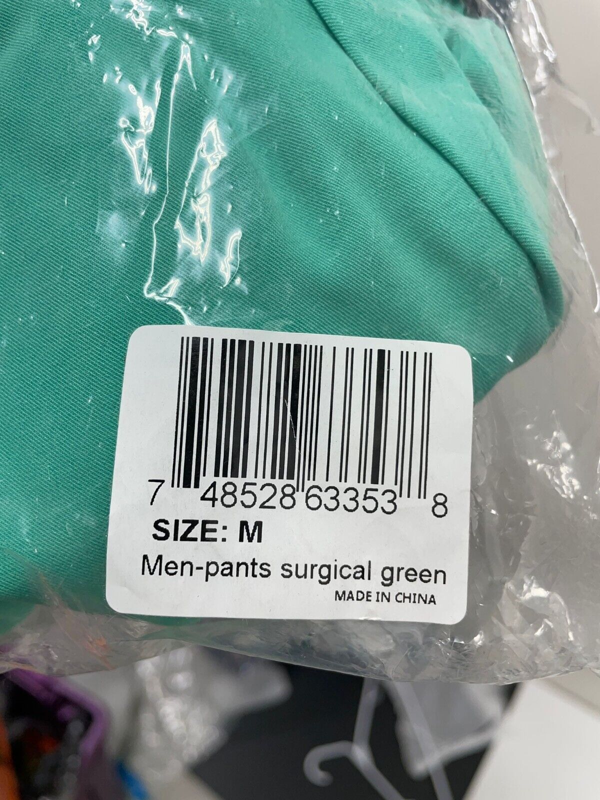 Mim Scrubs Mens M Surgical Green 2 Piece Set Jogger Pant & Shirt Medical Top