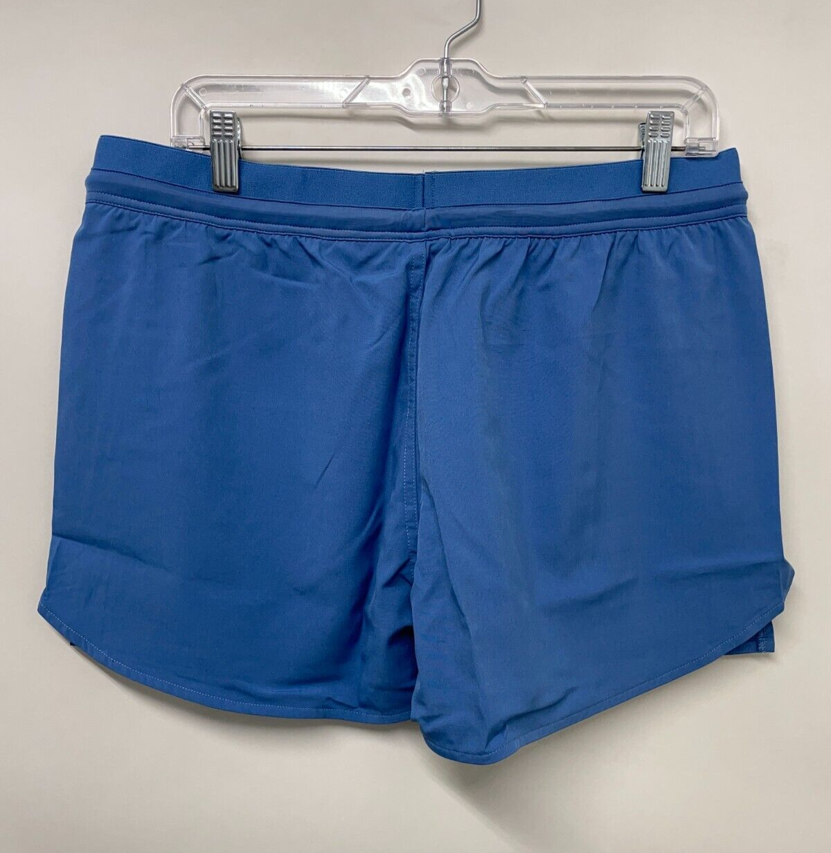 NFQ Women's XL Training Shorts 3" Blue Drawstring Zip Pockets Reflective NWT