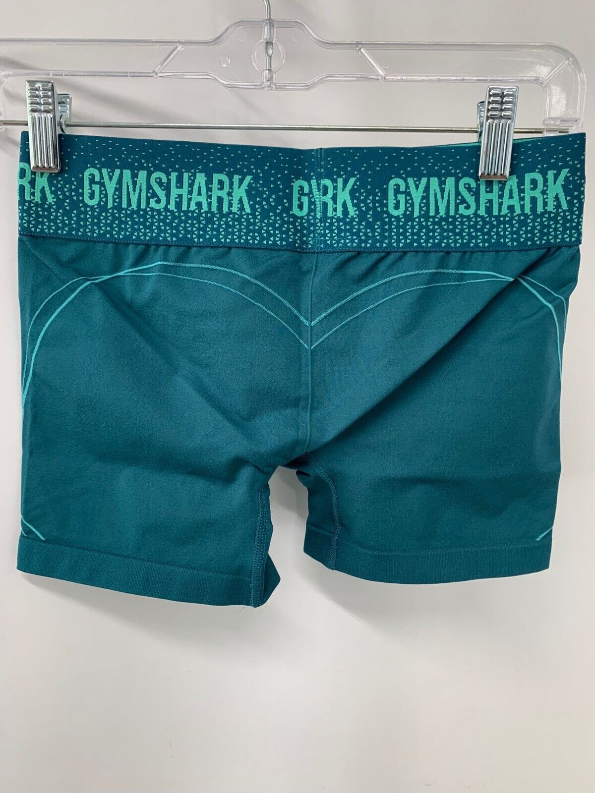 Gymshark Womens S Teal Green Apex Seamless Workout Gym Shorts Compression