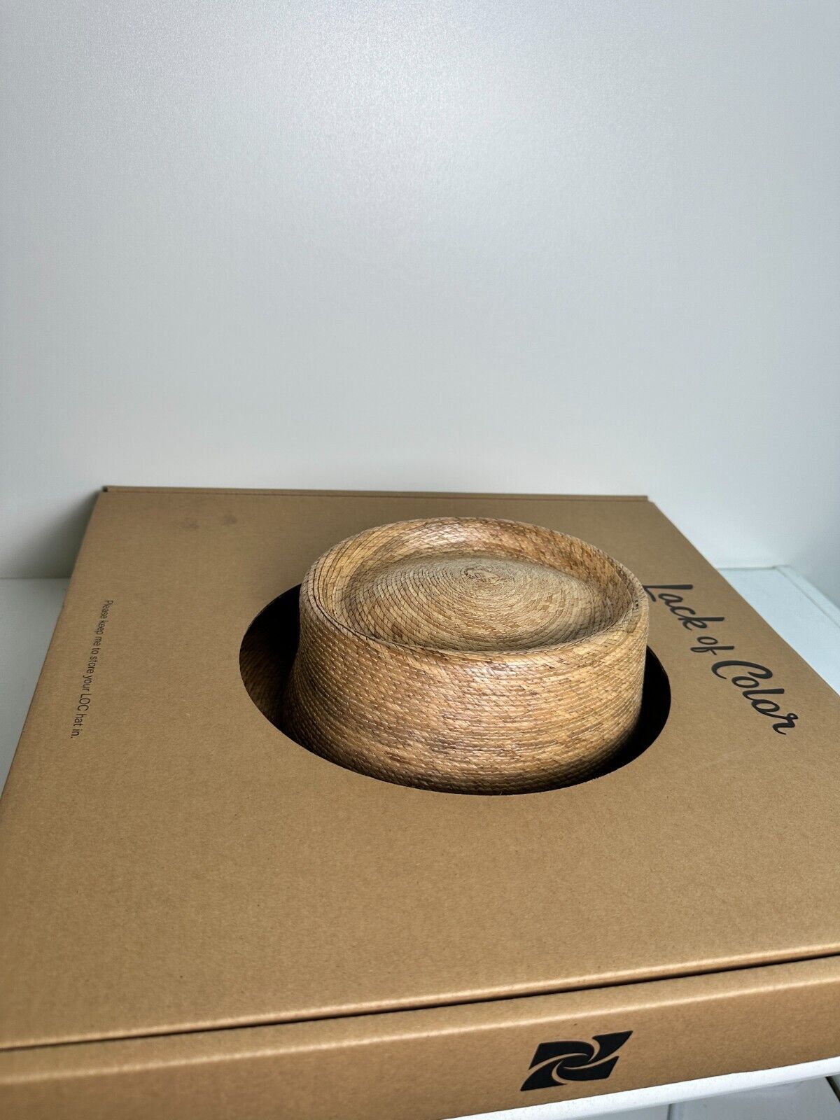 Lack of Color Women's S-M Palma UPF 50+ Crown Palm Leaf Straw Boater Hat